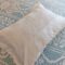 Handmade bed pillows with crochet and cotton in white_set of two