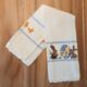 Kitchen towels with embroidery and a small lace made with crochet of 100%cotton yarn. Handmade from Greece with love. Set of two. Easter collection